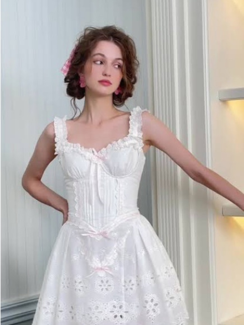 Marshmallow Corset Dress By LaceMade Cottagecore 1950's Dress